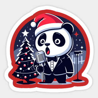 Giant Panda Singing Christmas Sticker